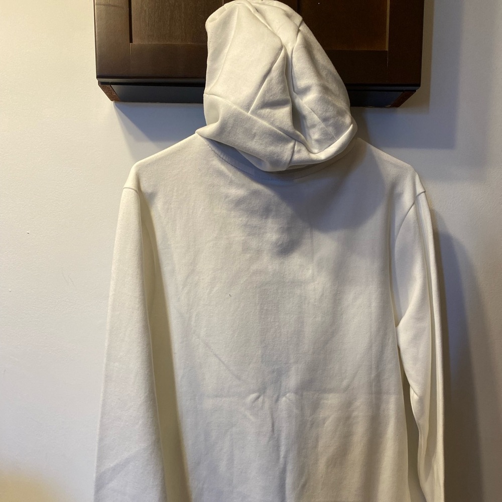 New white hoodie with zipper